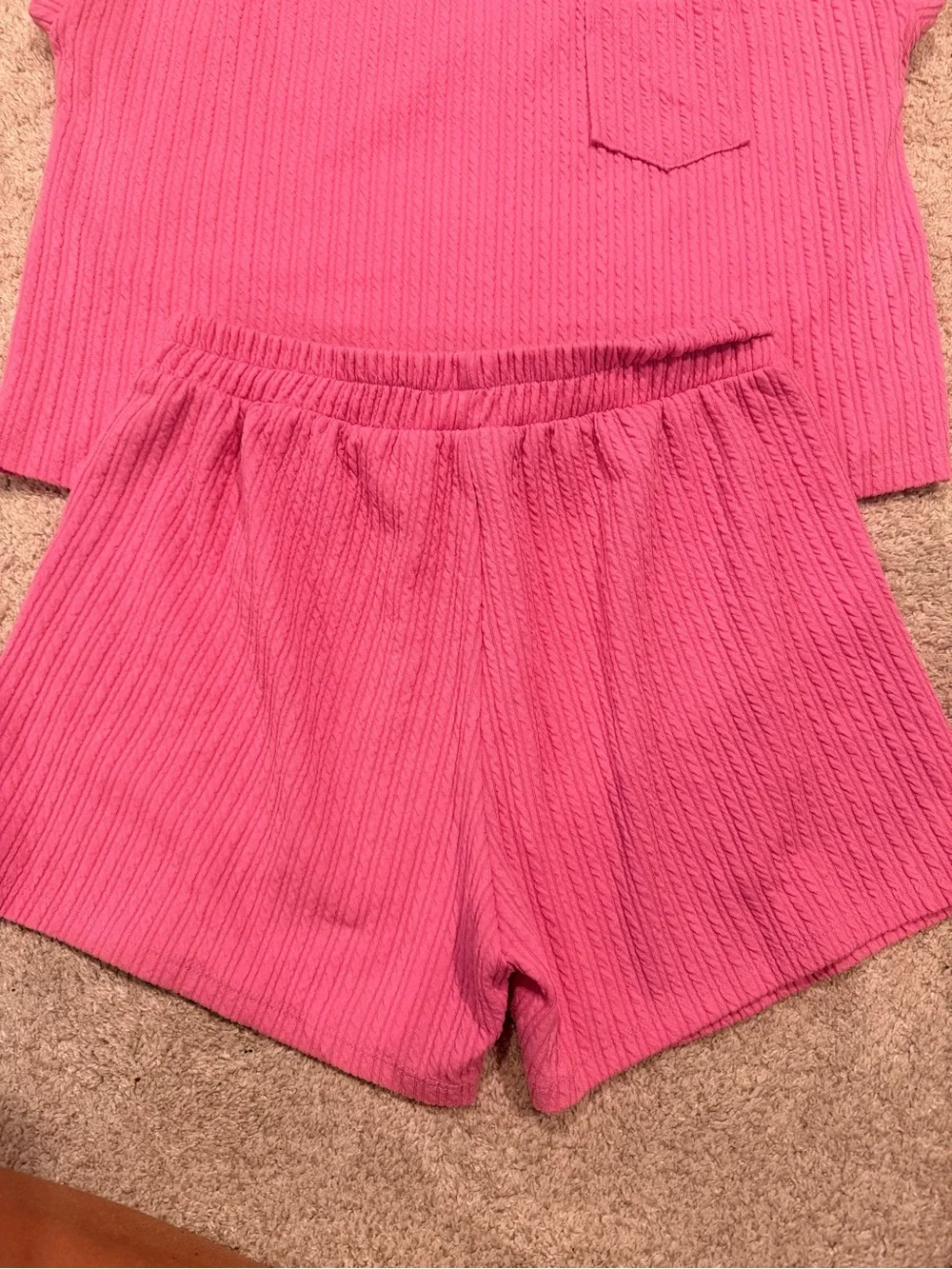 Bubblegum Pink Ribbed Set